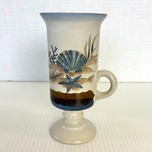 VTG OTAGIRI COFFEE MUG SEASCAPE URCHIN SHELL STARFISH TIKI BAR SCALLOP
